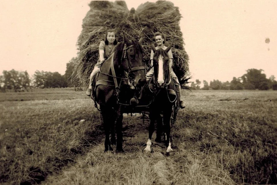 1939 Mägde beim Einfahren der Ernte.webp